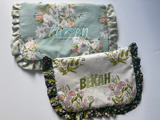 Personalized Ruffle pouch